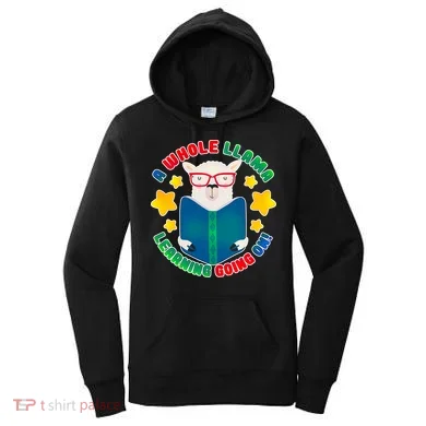 Cute Educational - A Whole Llama Learning Women's Hoodie