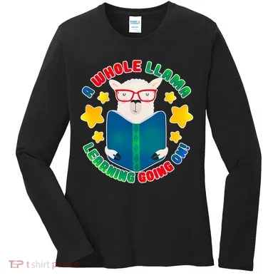 Cute Educational - A Whole Llama Learning Women's Long Sleeve Shirt