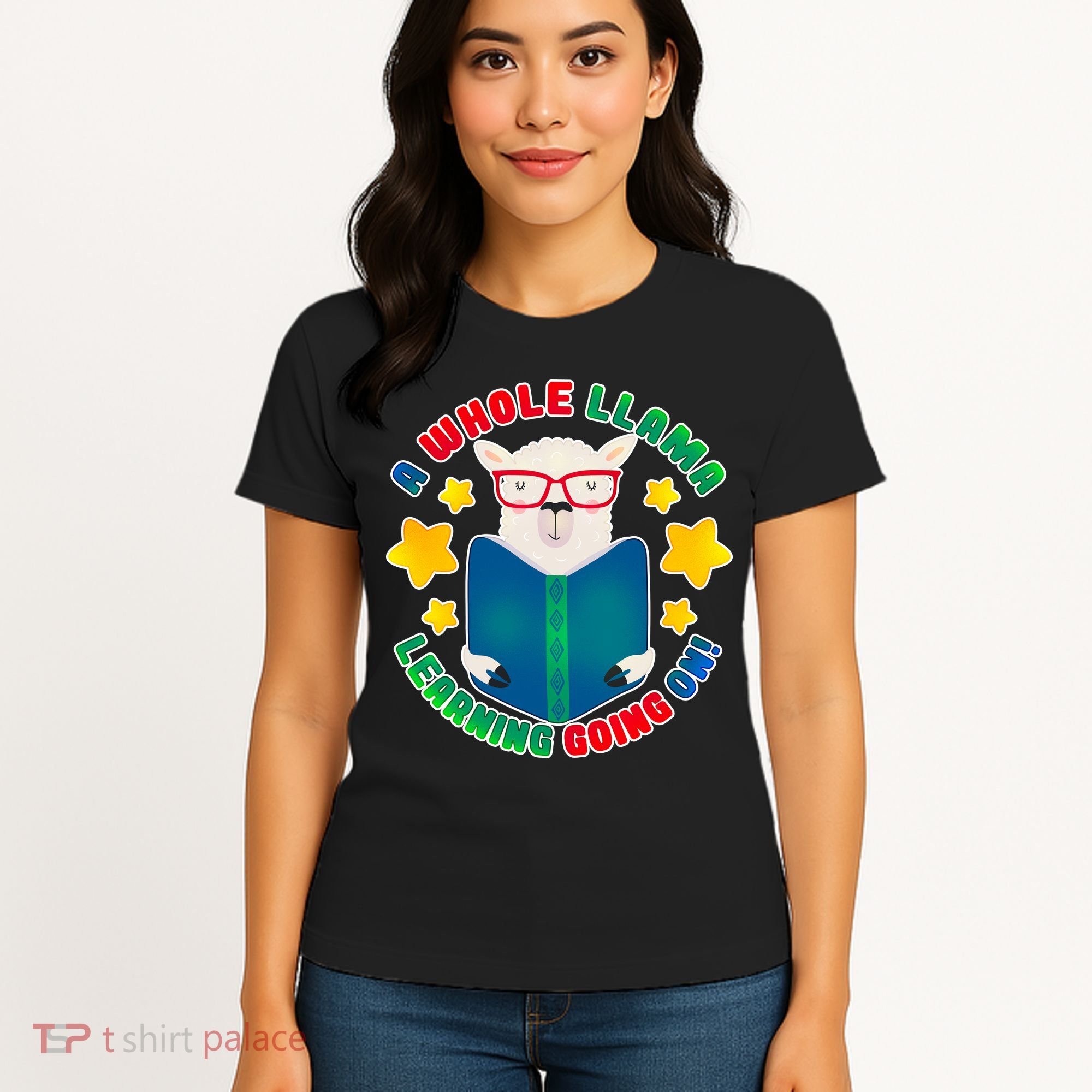 Cute Educational - A Whole Llama Learning Women's T-Shirt