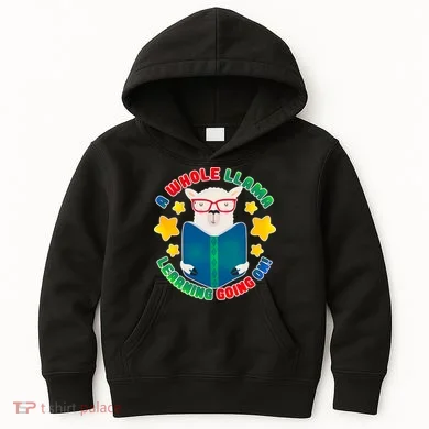 Cute Educational - A Whole Llama Learning Kids Hoodie