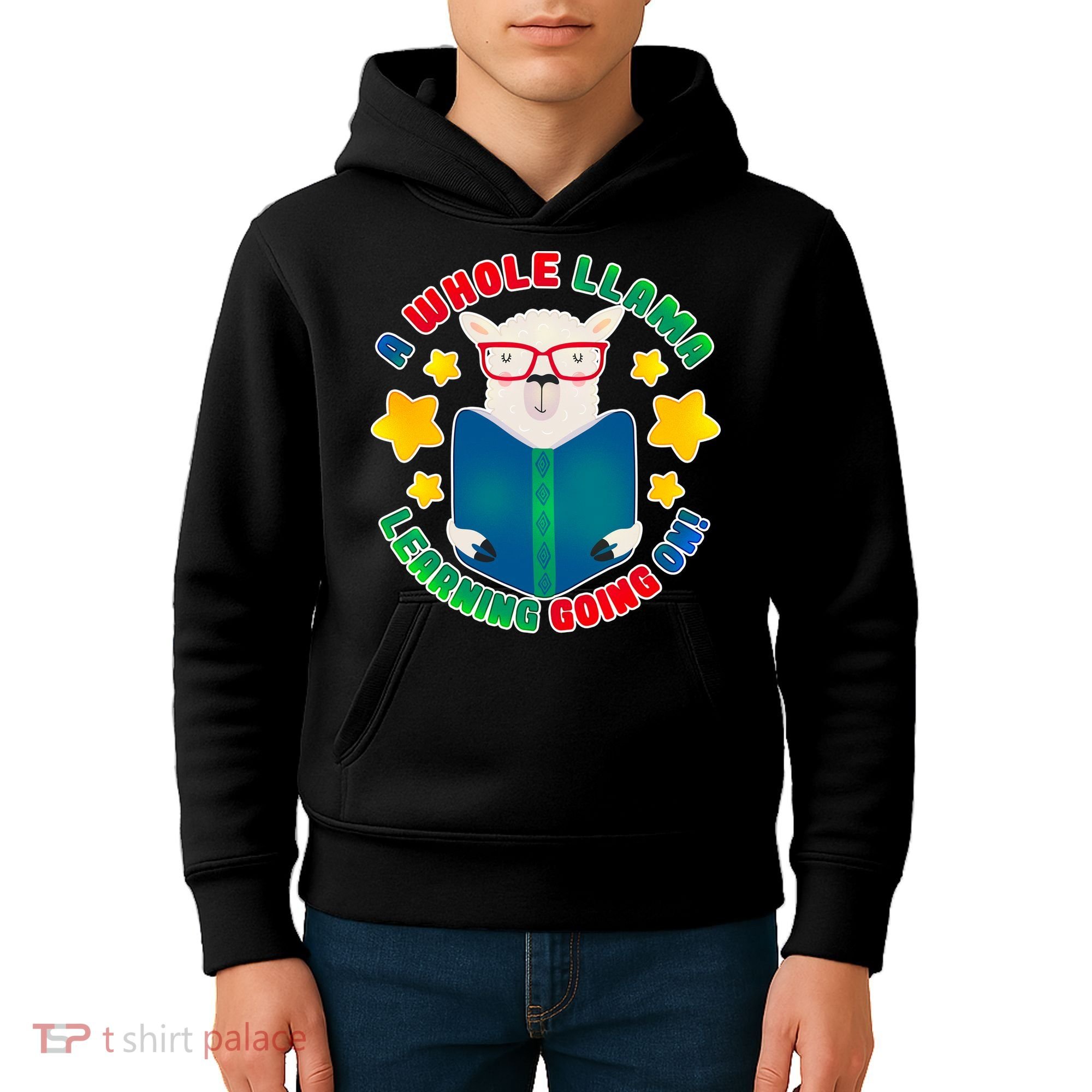 Cute Educational - A Whole Llama Learning Kids Hoodie