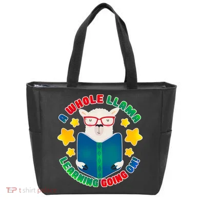 Cute Educational - A Whole Llama Learning Tote Bag