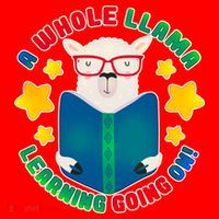 Cute Educational - A Whole Llama Learning Santa Hat thumb 1