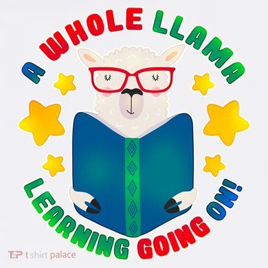 Cute Educational - A Whole Llama Learning Comfort Colors Garment-Dyed Hooded Sweatshirt