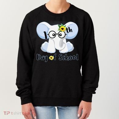 Cute Elephant 100th Day of School Women's Sweatshirt