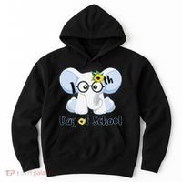 Cute Elephant 100th Day of School Hoodie thumb 0