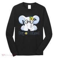 Cute Elephant 100th Day of School Long Sleeve Shirt thumb 0