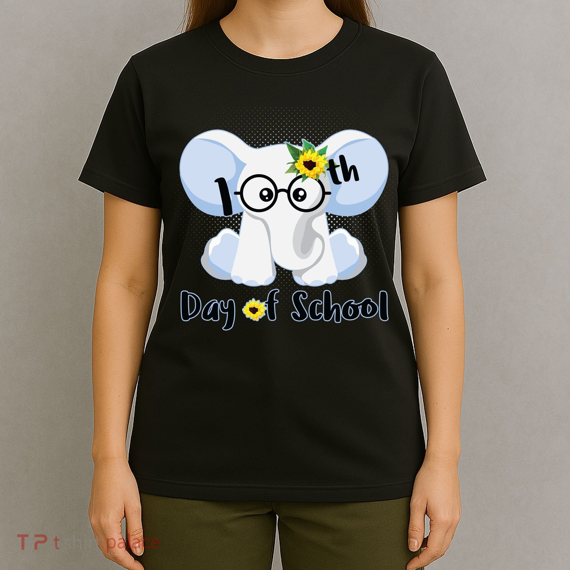 Cute Elephant 100th Day of School T-Shirt