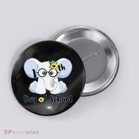 Cute Elephant 100th Day of School Button thumb 0