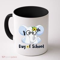 Cute Elephant 100th Day of School Coffee Mug thumb 0