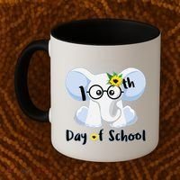 Cute Elephant 100th Day of School Coffee Mug thumb 2