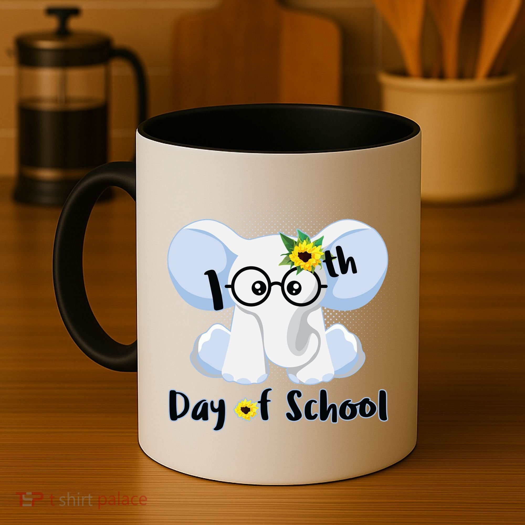 Cute Elephant 100th Day of School Coffee Mug