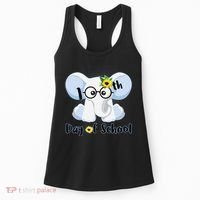 Cute Elephant 100th Day of School Women's Tank Top thumb 0