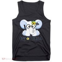 Cute Elephant 100th Day of School Tank Top thumb 0