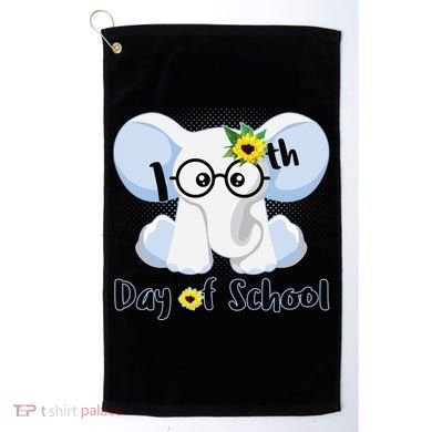 Cute Elephant 100th Day of School Golf Towel