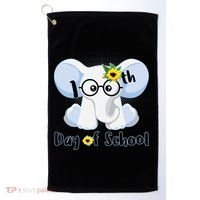 Cute Elephant 100th Day of School Golf Towel thumb 0