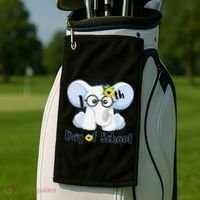 Cute Elephant 100th Day of School Golf Towel thumb 2