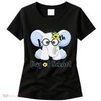 Cute Elephant 100th Day of School Women's T-Shirt thumb 0