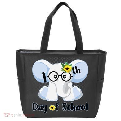 Cute Elephant 100th Day of School Tote Bag