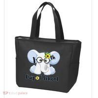 Cute Elephant 100th Day of School Tote Bag thumb 3