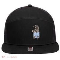 Cute Elephant Front Pocket 7 Panel Mesh Trucker Snapback Hat thumb 0