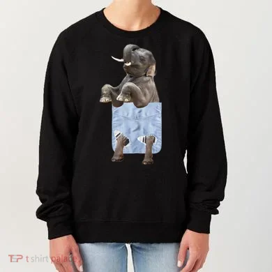 Cute Elephant Front Pocket Women's Sweatshirt