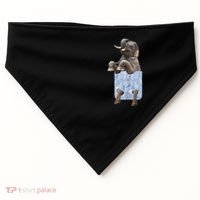 Cute Elephant Front Pocket USA-Made Doggie Bandana thumb 0