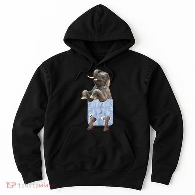 Cute Elephant Front Pocket Hoodie