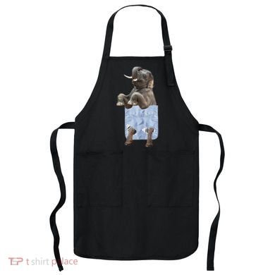Cute Elephant Front Pocket Apron