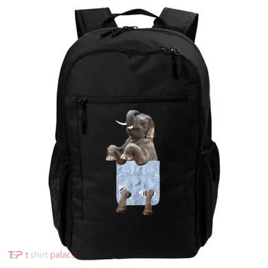 Cute Elephant Front Pocket Backpack