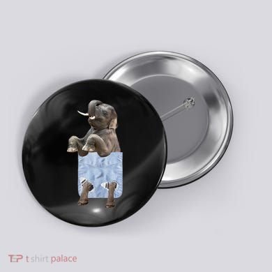 Cute Elephant Front Pocket Button