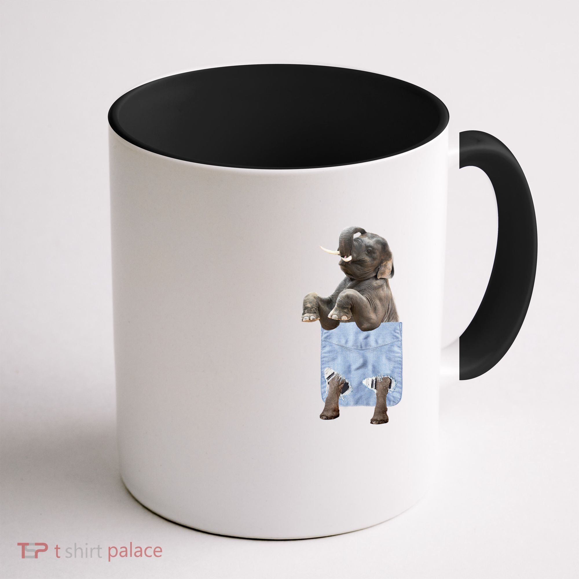 Cute Elephant Front Pocket Coffee Mug