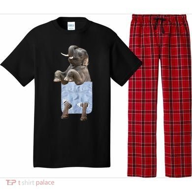 Cute Elephant Front Pocket Pajama Set