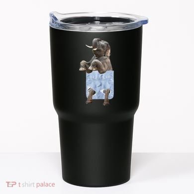 Cute Elephant Front Pocket Tumbler