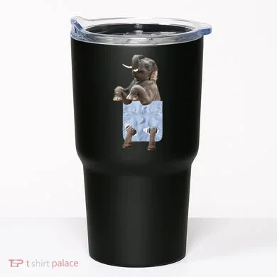 Cute Elephant Front Pocket Tumbler
