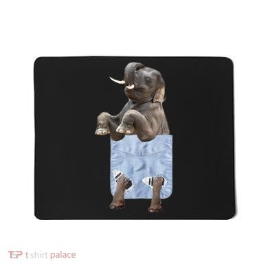 Cute Elephant Front Pocket Mousepad