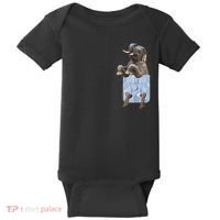 Cute Elephant Front Pocket Baby Bodysuit thumb 0