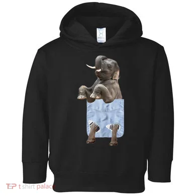 Cute Elephant Front Pocket Toddler Hoodie