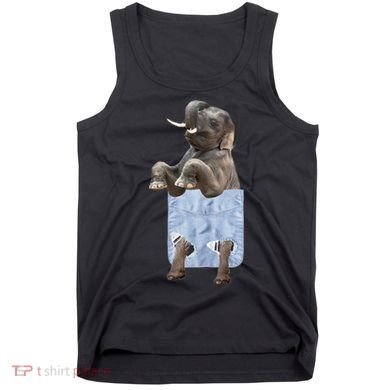 Cute Elephant Front Pocket Tank Top