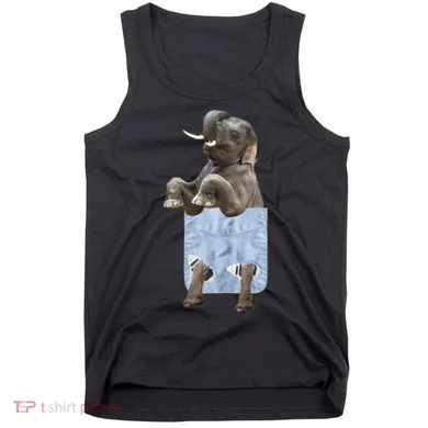 Cute Elephant Front Pocket Tank Top