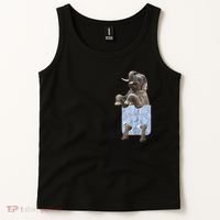Cute Elephant Front Pocket Tank Top thumb 2