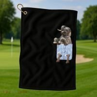 Cute Elephant Front Pocket Golf Towel thumb 1