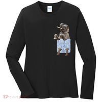 Cute Elephant Front Pocket Women's Long Sleeve Shirt thumb 0