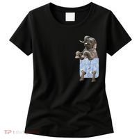Cute Elephant Front Pocket Women's T-Shirt thumb 0