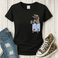 Cute Elephant Front Pocket Women's T-Shirt thumb 3