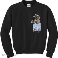 Cute Elephant Front Pocket Kids Sweatshirt thumb 0