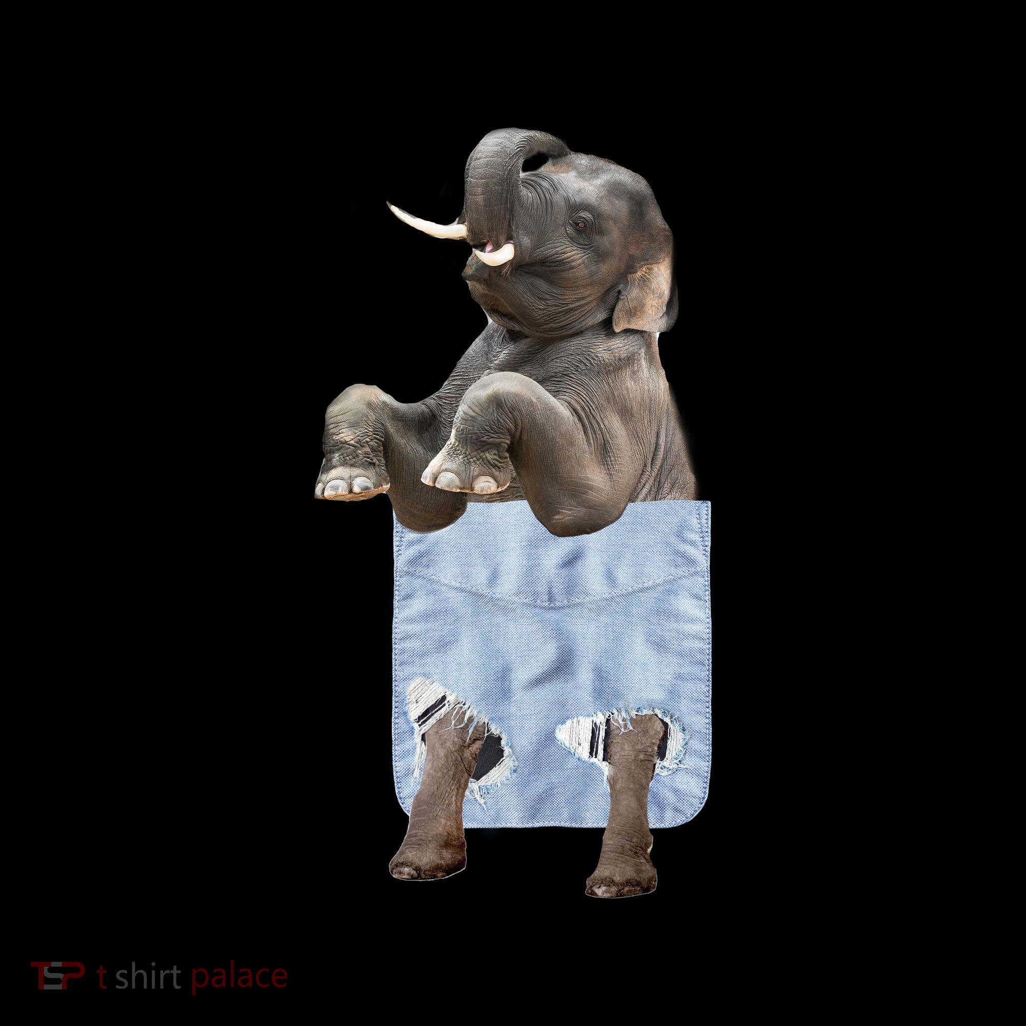 Cute Elephant Front Pocket Kids Sweatshirt