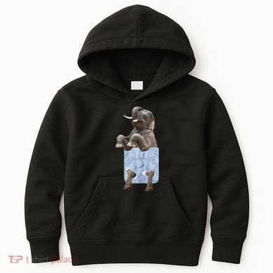 Cute Elephant Front Pocket Kids Hoodie