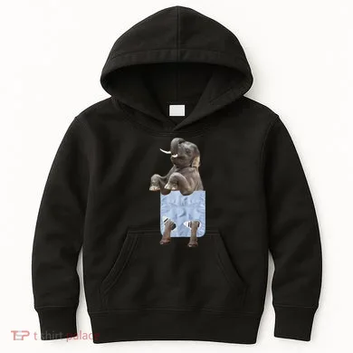 Cute Elephant Front Pocket Kids Hoodie