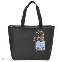 Cute Elephant Front Pocket Tote Bag thumb 0